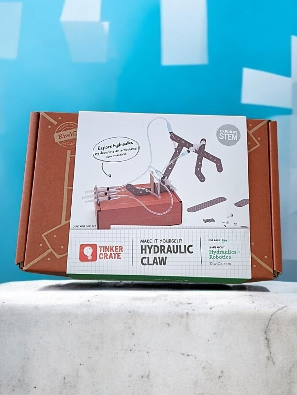 Tinker Crate Make It Yourself Hydraulic Claw – Red STEM Learning Toy
